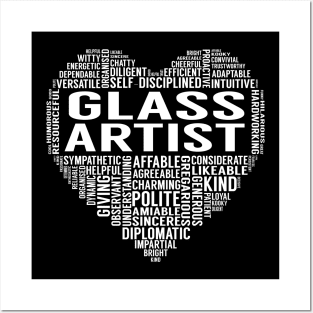 Glass Artist Heart Posters and Art